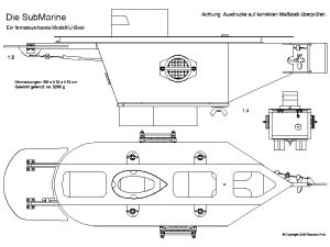 Zeichnung_Seitenansichten_vom_RC-Modell-U-Boot_'SubMarine'
