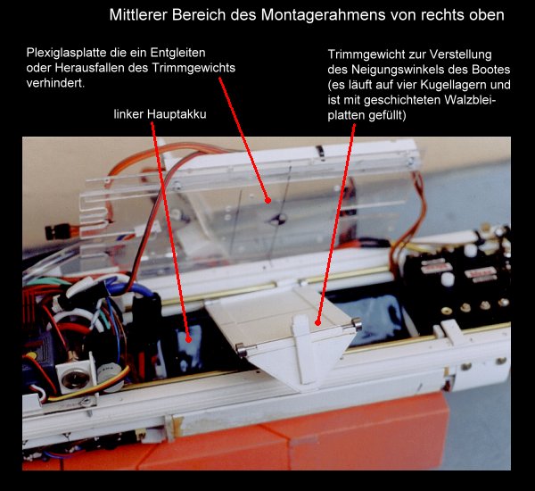 Das ausgebaute Ballasttrimmgewicht