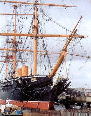 Das Segelschiff HMS Warrior