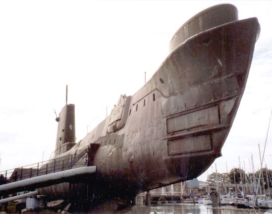 Der Bug des britischen U-Bootes Alliance