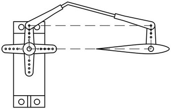 Anlenkung mit gebogenem Gestänge